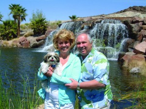 Ron and Teri Borz with Rocky At Lake Las Vegas